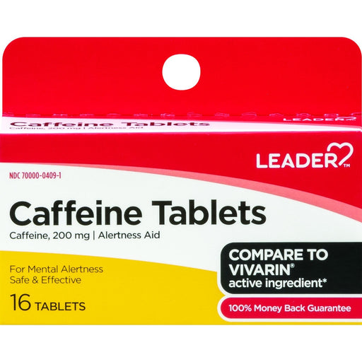 Leader Tm Caffeine 200Mg Tablets 16 Ct , Tablets