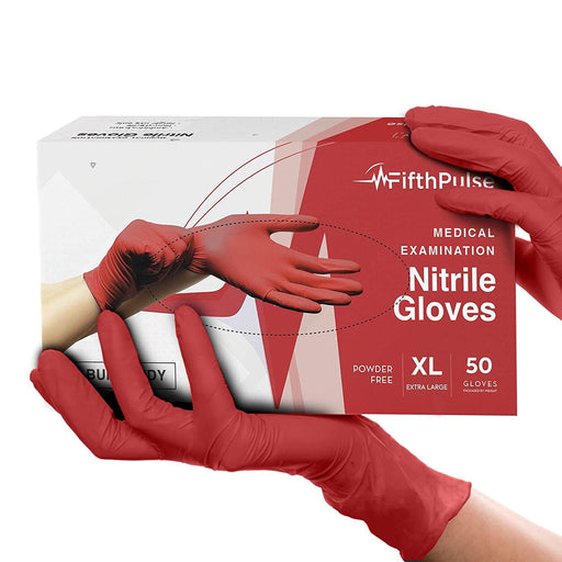 FifthPulse Burgundy Nitrile Exam Gloves - Shop Home Med