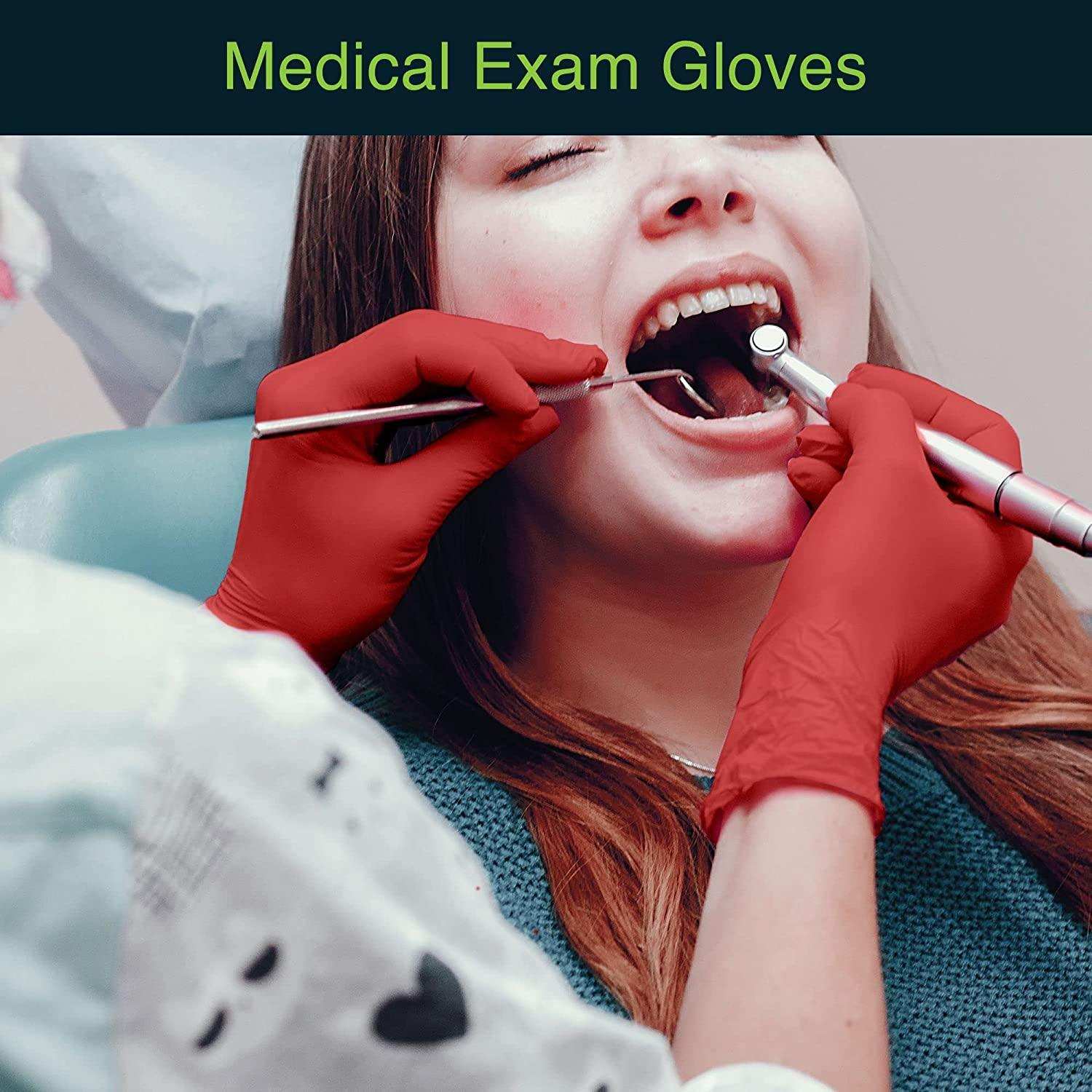 FifthPulse Burgundy Nitrile Exam Gloves - Shop Home Med