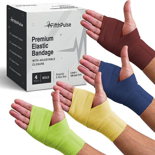 FifthPulse Elastic Compression Bandage Medical Wrap - 4 Pack - Shop Home Med