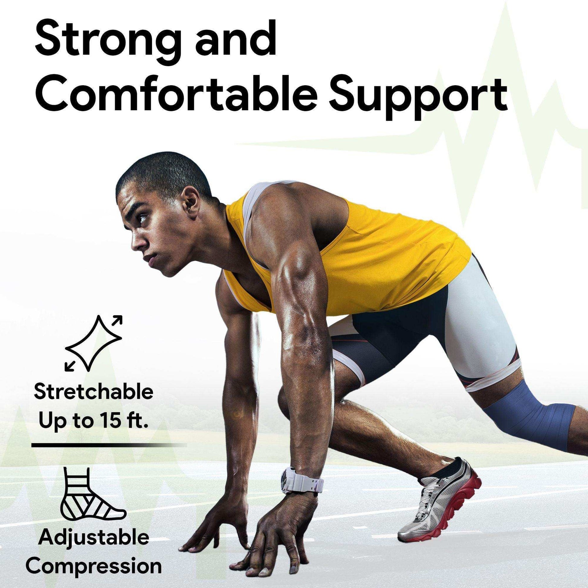 FifthPulse Elastic Compression Bandage Medical Wrap - Burgundy and Navy - Shop Home Med