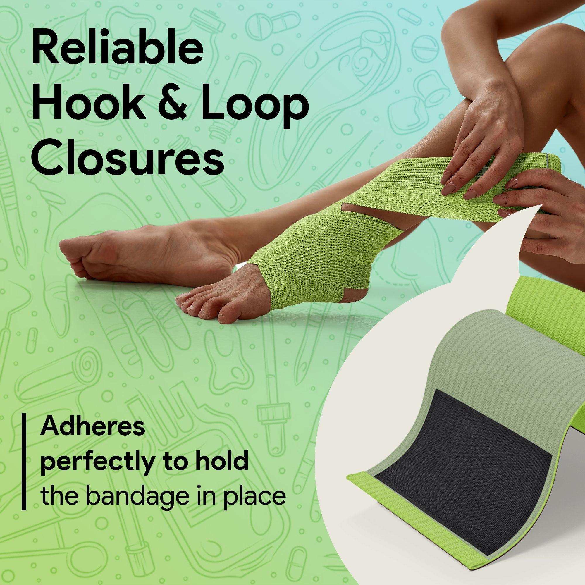 FifthPulse Elastic Compression Bandage Medical Wrap - Yellow and Green - Shop Home Med