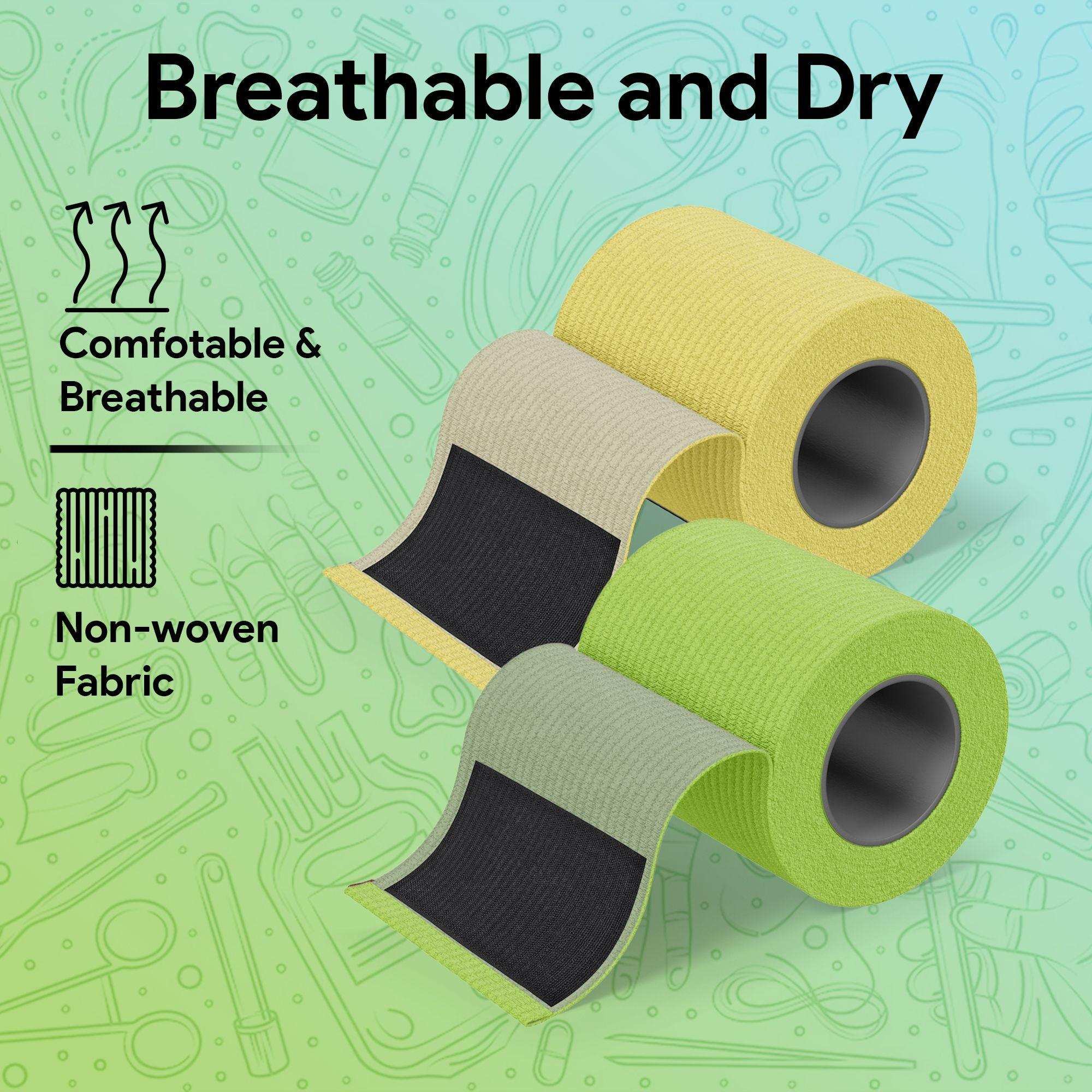 FifthPulse Elastic Compression Bandage Medical Wrap - Yellow and Green - Shop Home Med