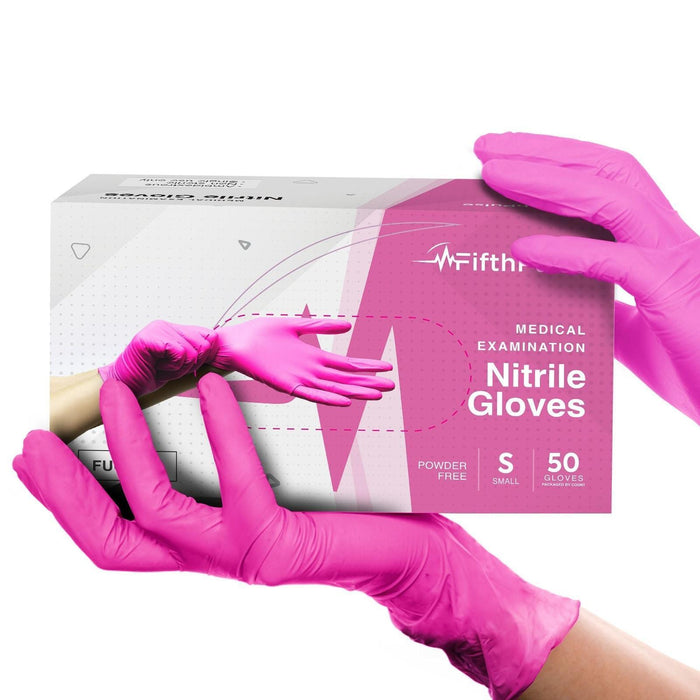 FifthPulse Hot Pink Disposable Nitrile Gloves - Shop Home Med