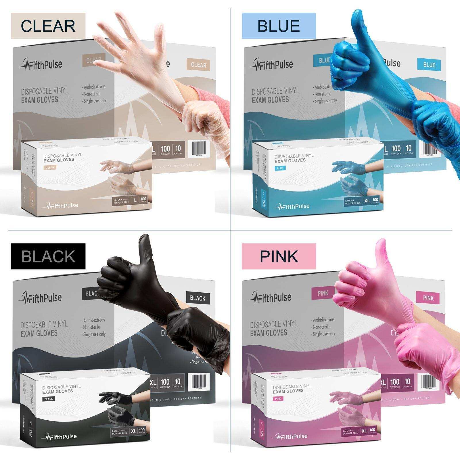 FifthPulse Vinyl Disposable Gloves - 200 Pack - Shop Home Med