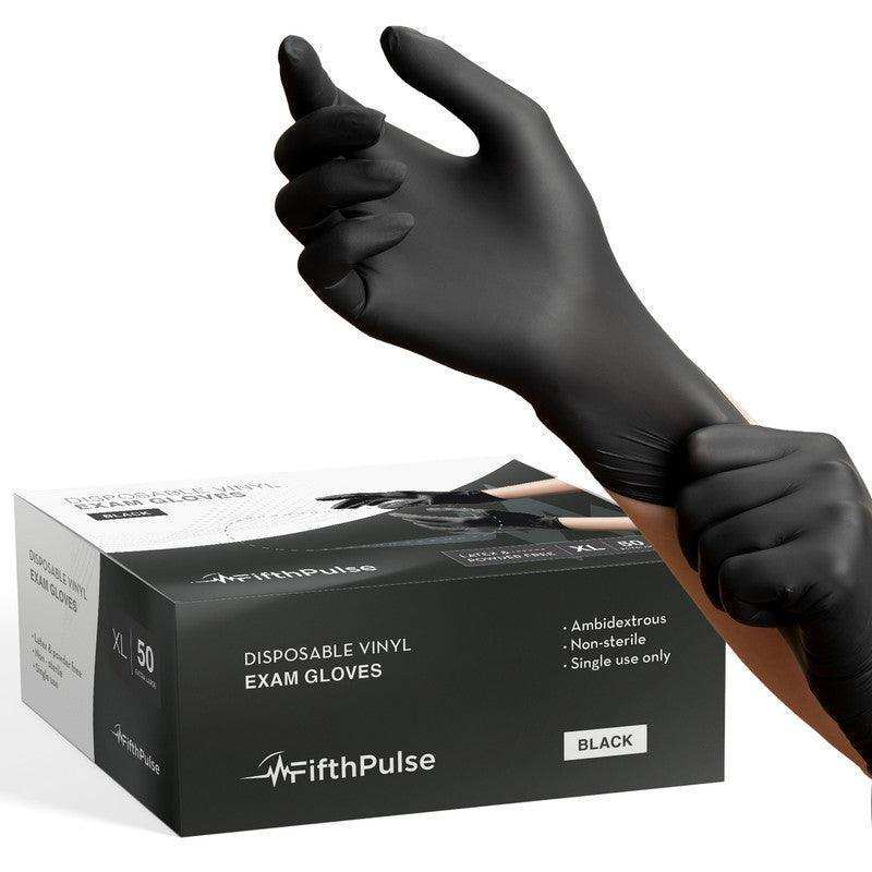 FifthPulse Vinyl Exam Gloves 50 Pack - Powder Free - Shop Home Med