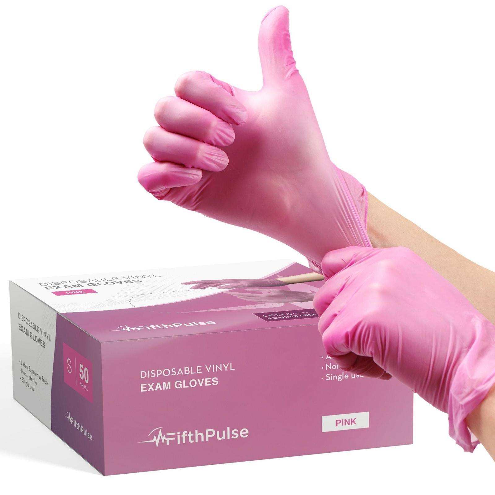 FifthPulse Vinyl Exam Gloves 50 Pack - Powder Free - Shop Home Med