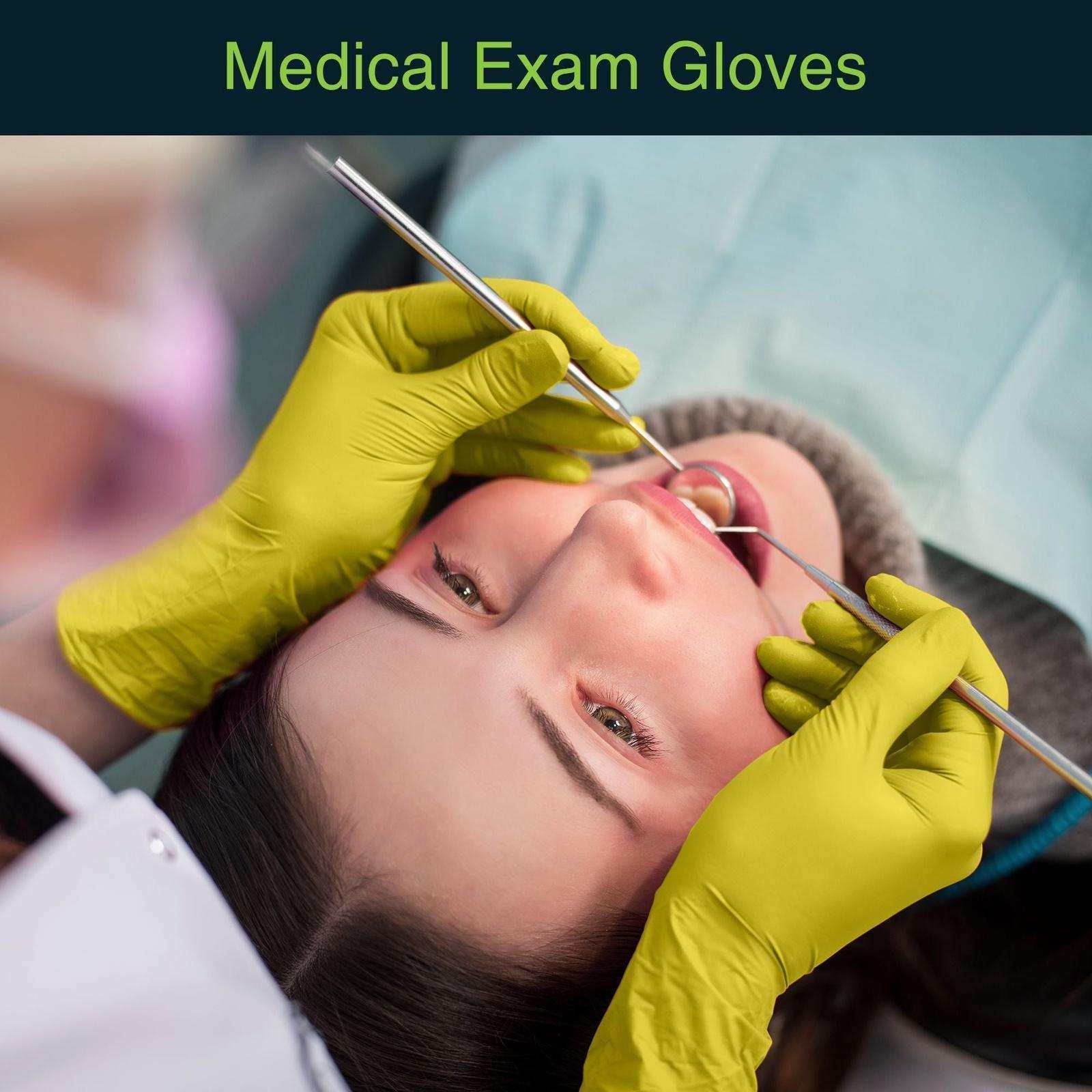 FifthPulse Yellow Disposable Nitrile Gloves - Shop Home Med