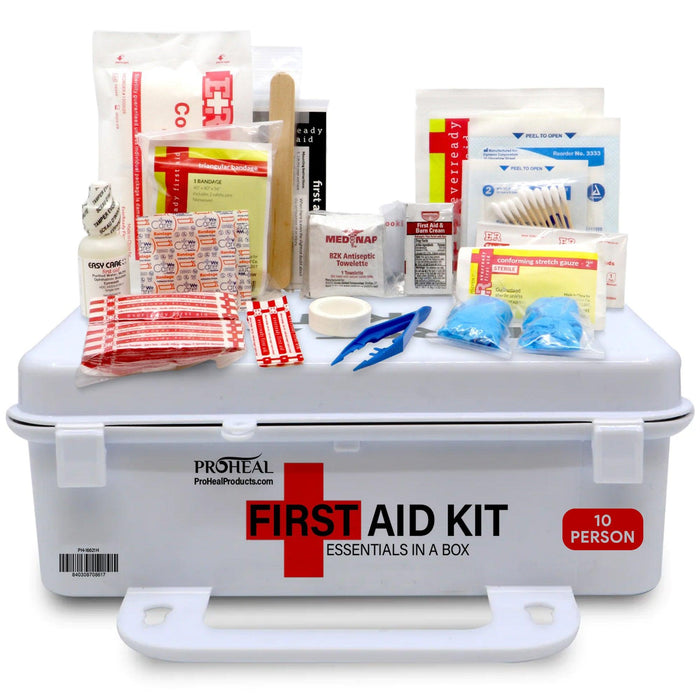 First Aid Kit Essentials in a Box - 71 Essential 10 Person Kit - Shop Home Med
