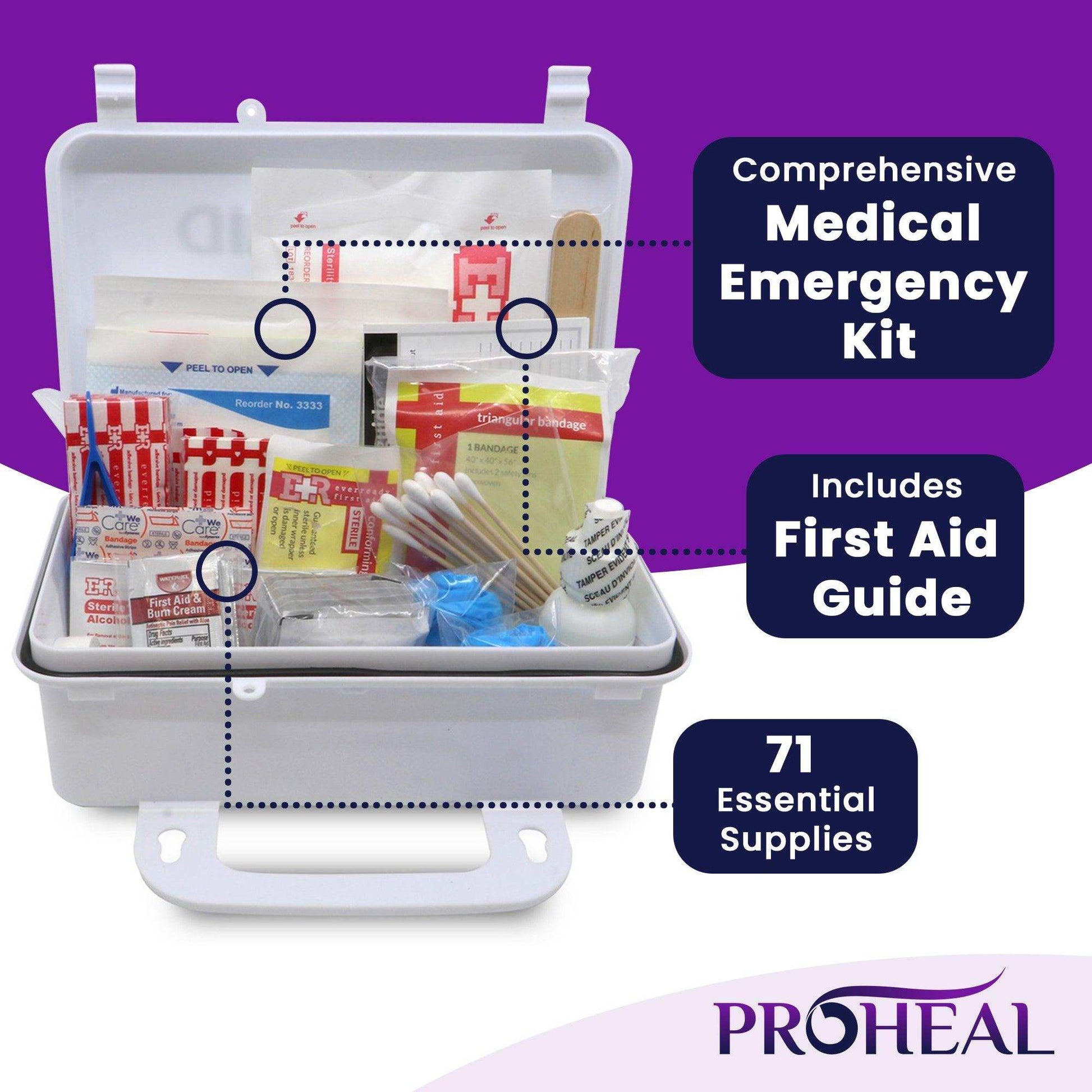 First Aid Kit Essentials in a Box - 71 Essential 10 Person Kit - Shop Home Med