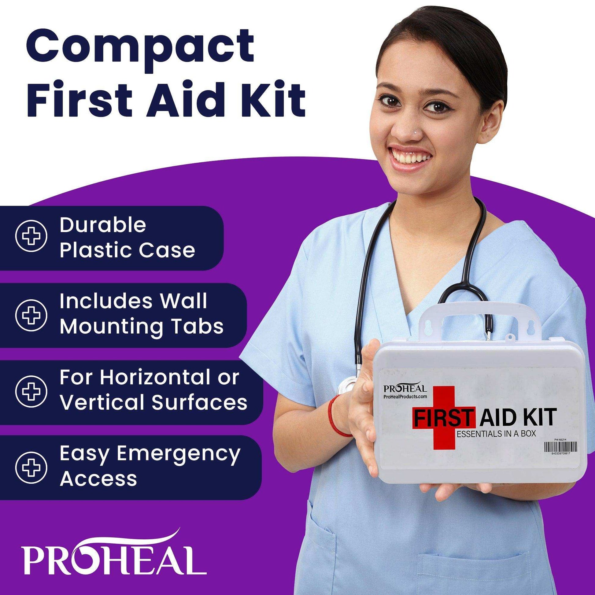 First Aid Kit Essentials in a Box - 71 Essential 10 Person Kit - Shop Home Med