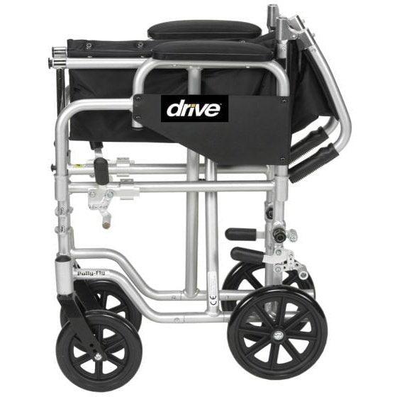 Drive Medical Poly Fly Lightweight Transport Chair Wheelchair with Swing away Footrest - Shop Home Med
