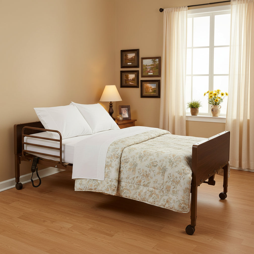 Full Electric Hospital Bed with Rail Options