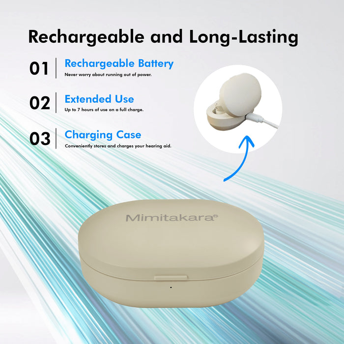 Mimitakara Bluetooth Rechargeable TWS goodHearing T2 Hearing Aid