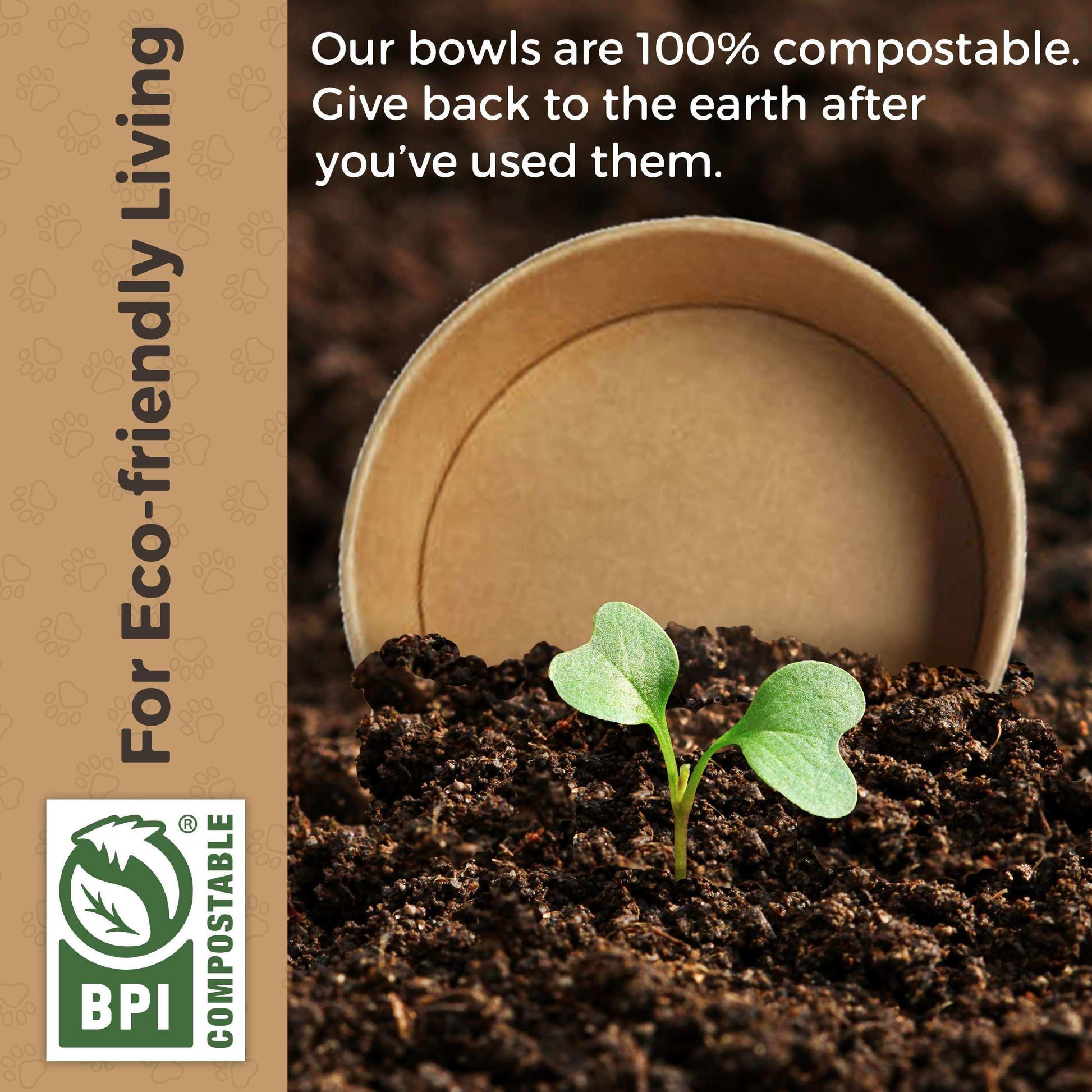 Hand-E Compostable Disposable Feeding Bowls for Dogs - Shop Home Med