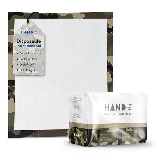 Hand-E Incontinence Disposable Underpads - Camo - Shop Home Med