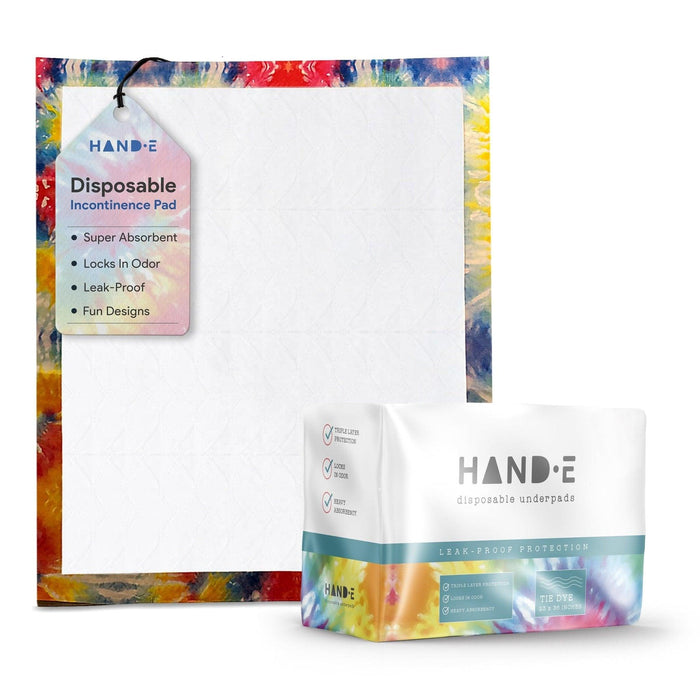 Hand-E Incontinence Disposable Underpads - Tie Dye - Shop Home Med