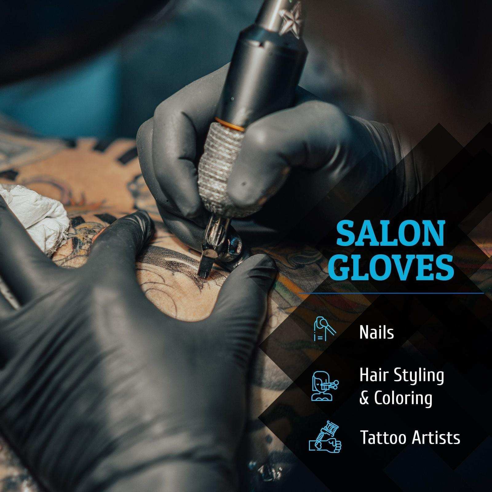 Hand-E Nitrile Gloves - Black - Shop Home Med