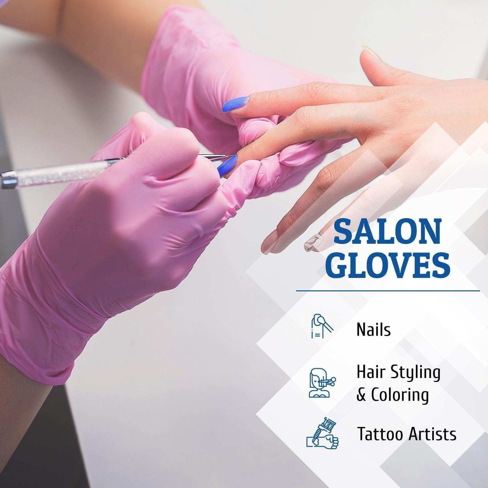 Hand-E Nitrile Gloves - Pink - Shop Home Med