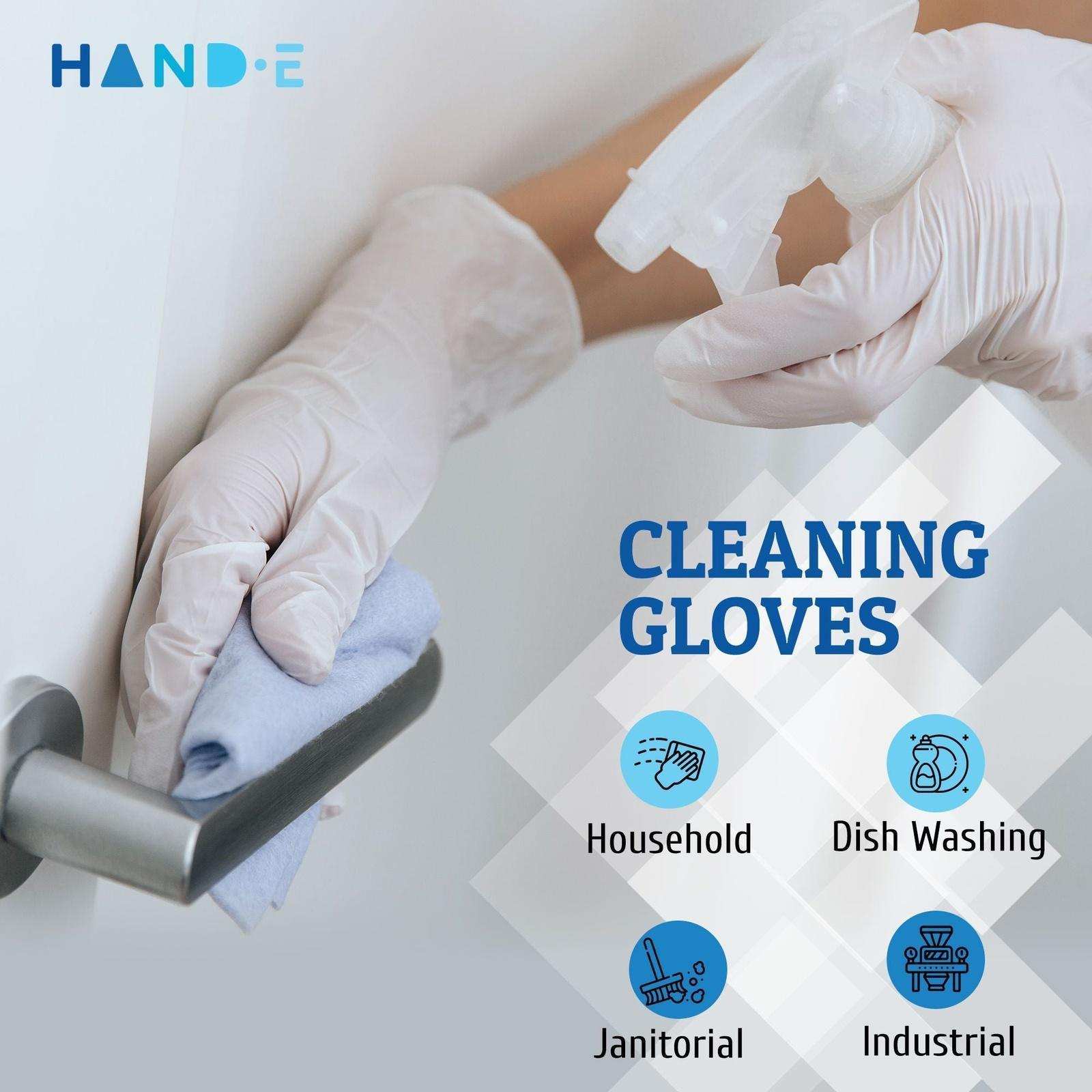 Hand-E Nitrile Gloves - White - Shop Home Med