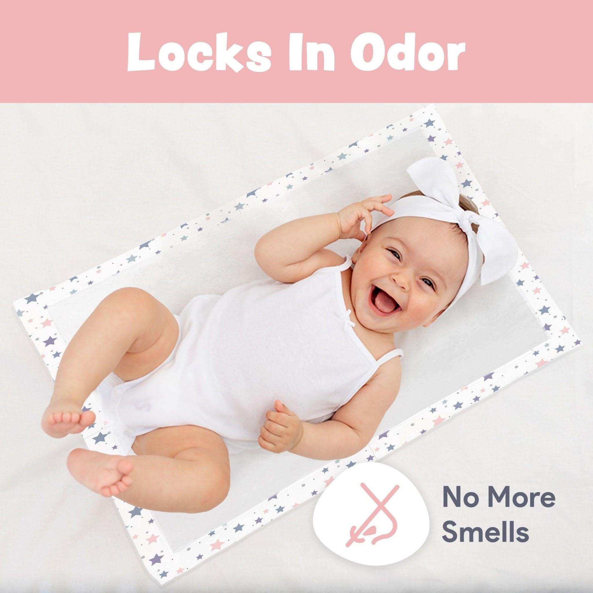 Hand-E Playful Baby Disposable Changing Pads - Stars Print - Shop Home Med