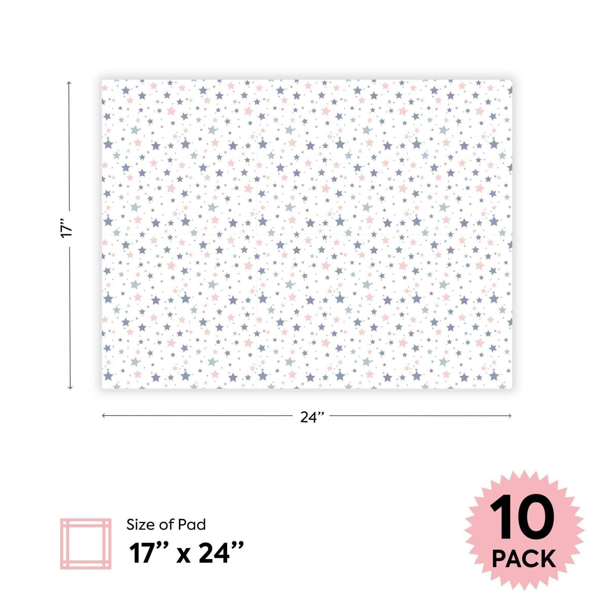 Hand-E Playful Baby Disposable Changing Pads - Stars Print - Shop Home Med
