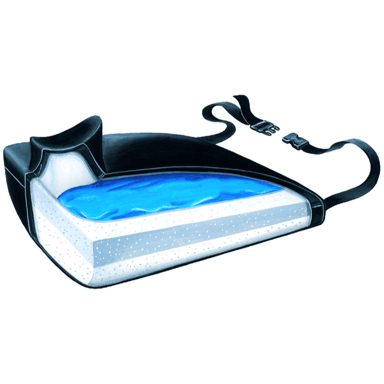 Slide-Guard Level and Wedged Pommel Wheelchair Cushion shophomemed