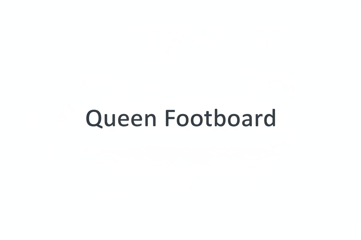 I need this text on a white baground Queen Footboard