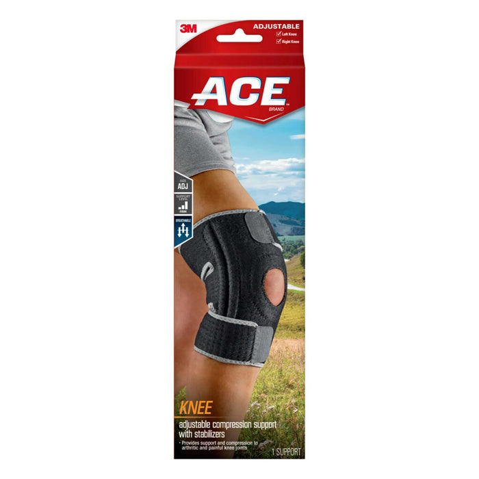 Ace Adjustable Compression Knee Support with Lateral Stabilizers