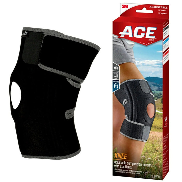 Ace Adjustable Compression Knee Support with Lateral Stabilizers