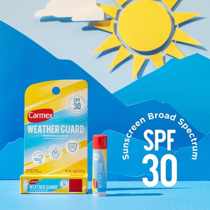 Carmex Weather Guard Moisturizing Lip Balm Stick SPF 30