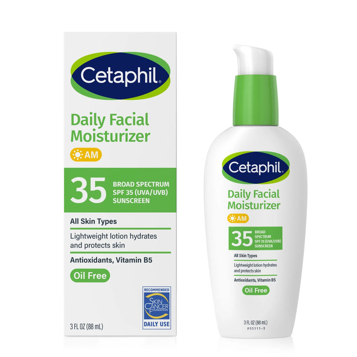 Cetaphil Daily Oil-Free Facial Moisturizer with SPF35 Sunscreen - 3 oz