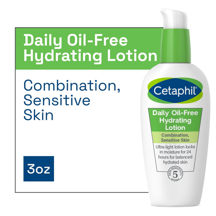 Cetaphil Daily Oil-Free Hydrating Face Lotion with Hyaluronic Acid - 3 oz