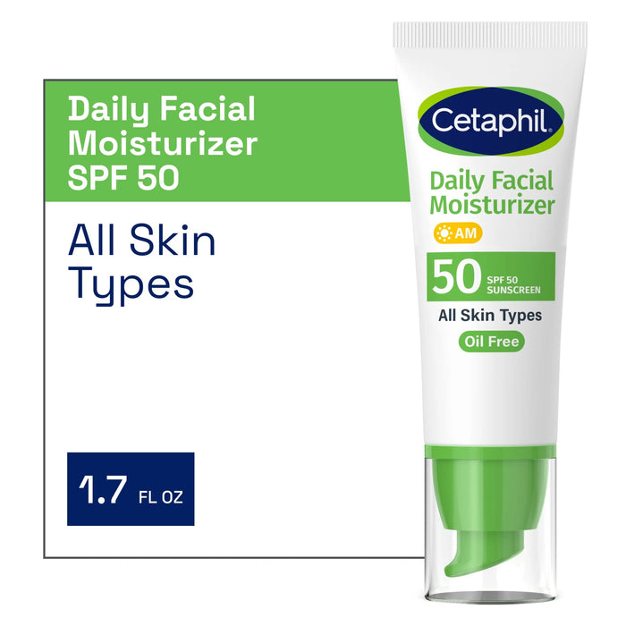 Cetaphil Daily Oil-Free Facial Moisturizer with SPF 50 Sunscreen - 1.7 oz