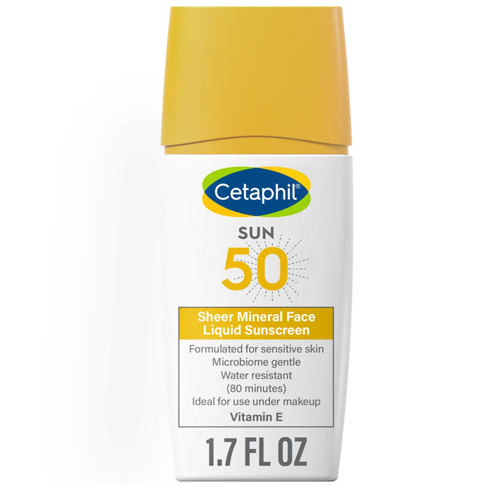 Cetaphil Sheer Mineral Liquid Face Sunscreen SPF 50 - 1.7 oz