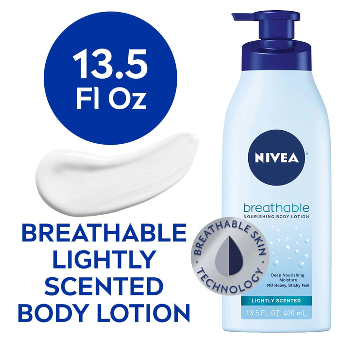 Nivea Breathable Nourishing Body Lotion Lightly Scented - 13.5 oz