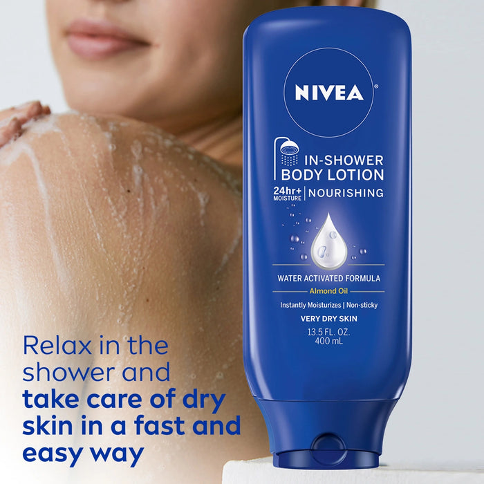 Nivea In-Shower Nourishing Body Lotion for Very Dry Skin - 13.5 oz