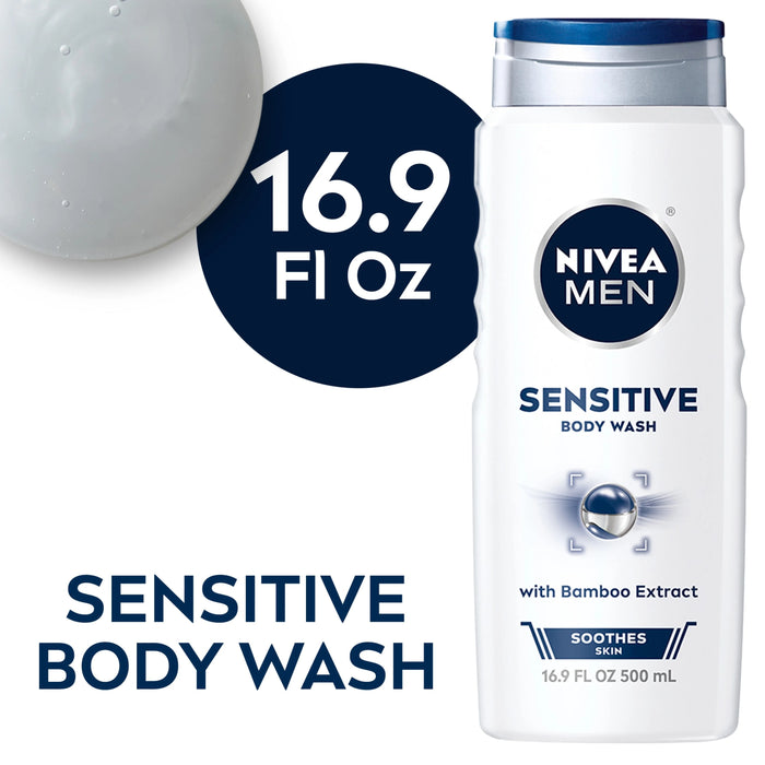 Nivea Men Sensitive Body Wash with Bamboo Extract - 16.9 oz