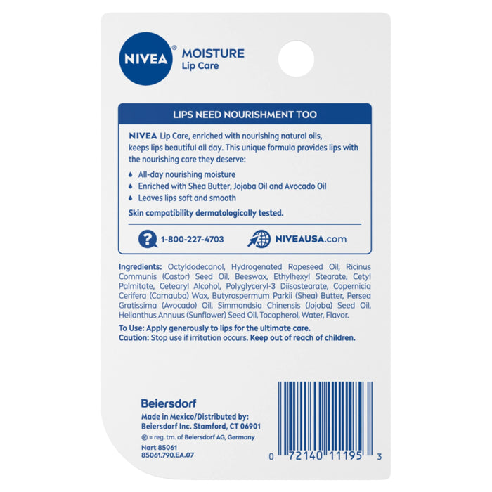 Nivea Moisture Lip Care Lip Balm Stick