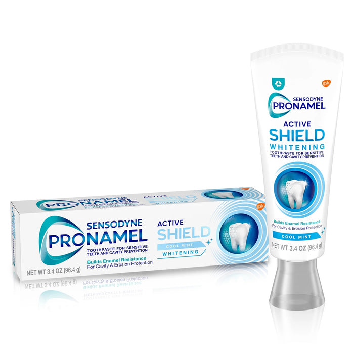 Sensodyne Pronamel Active Shield Whitening Sensitive Teeth Toothpaste Cool Mint - 3.4 oz