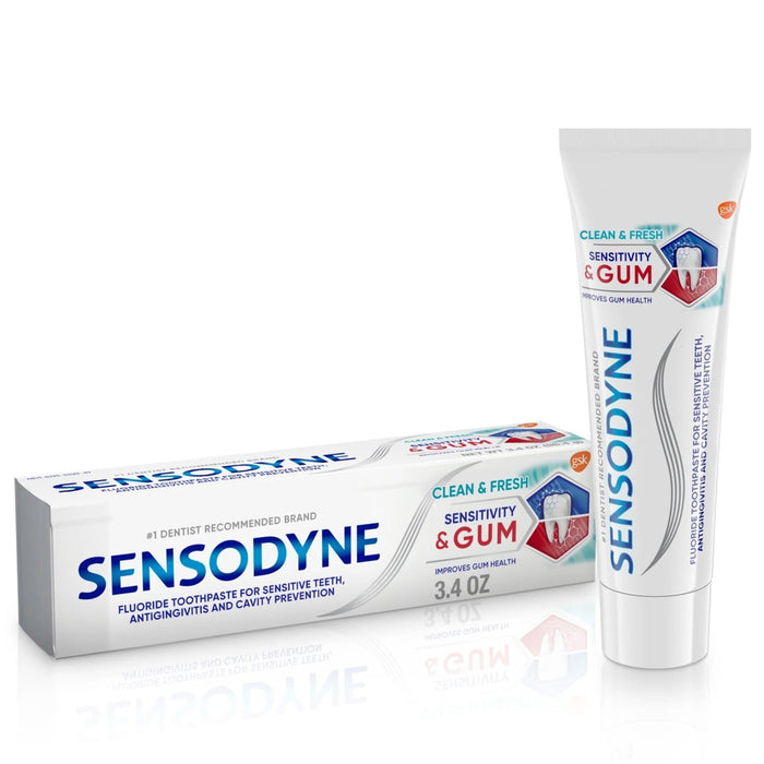 Sensodyne Sensitivity & Gum Toothpaste Clean & Fresh  - 3.4 oz