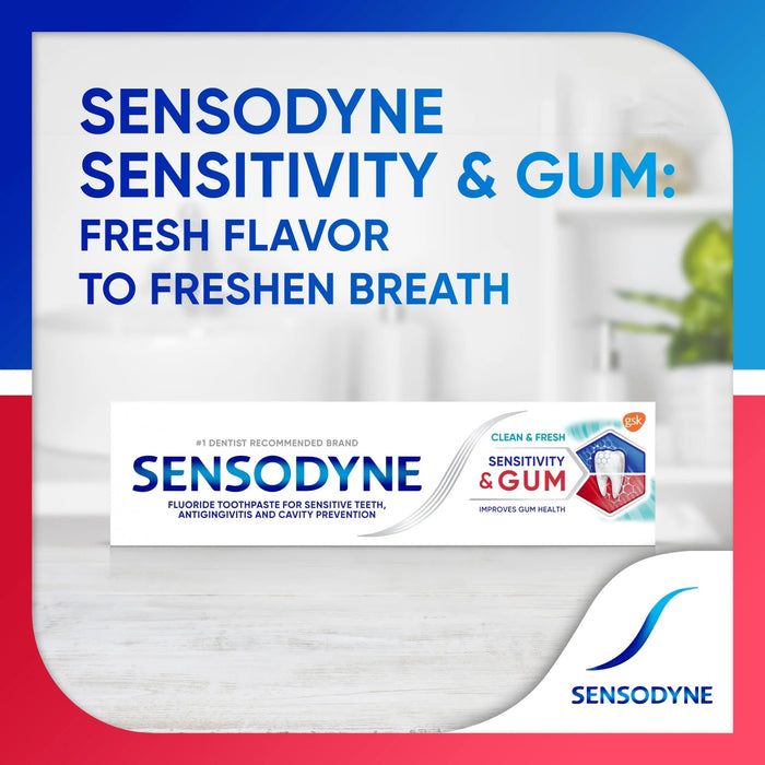 Sensodyne Sensitivity & Gum Toothpaste Clean & Fresh  - 3.4 oz