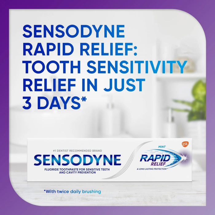 Sensodyne Rapid Relief Sensitive Teeth Toothpaste Mint & Extra Fresh - 3.4 oz