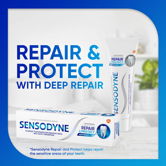 Sensodyne Repair & Protect Whitening Sensitive Toothpaste Deep Repair - 3.4 oz