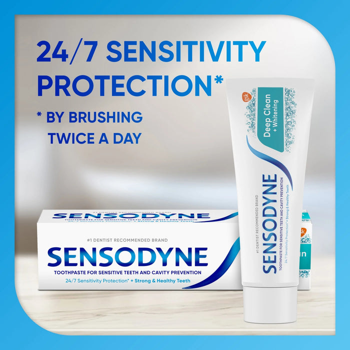 Sensodyne Deep Clean + Whitening Sensitive Teeth Toothpaste - 4 oz