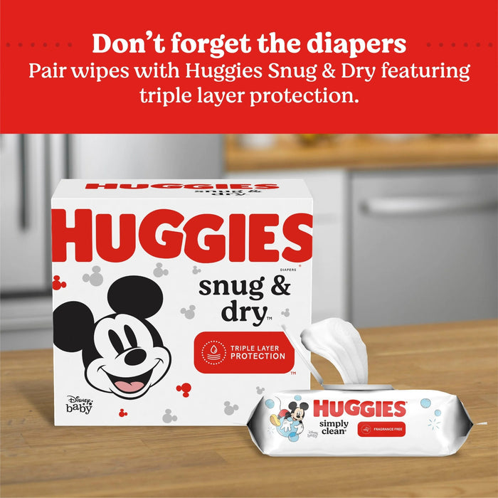 Huggies Simply Clean Unscented Baby Wipes - 192 Ct