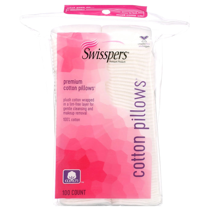 Swisspers Premium Cotton Pillow Pads - 100 Ct