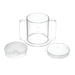 2 Handed Spillproof Clear Mug with 2 Lids