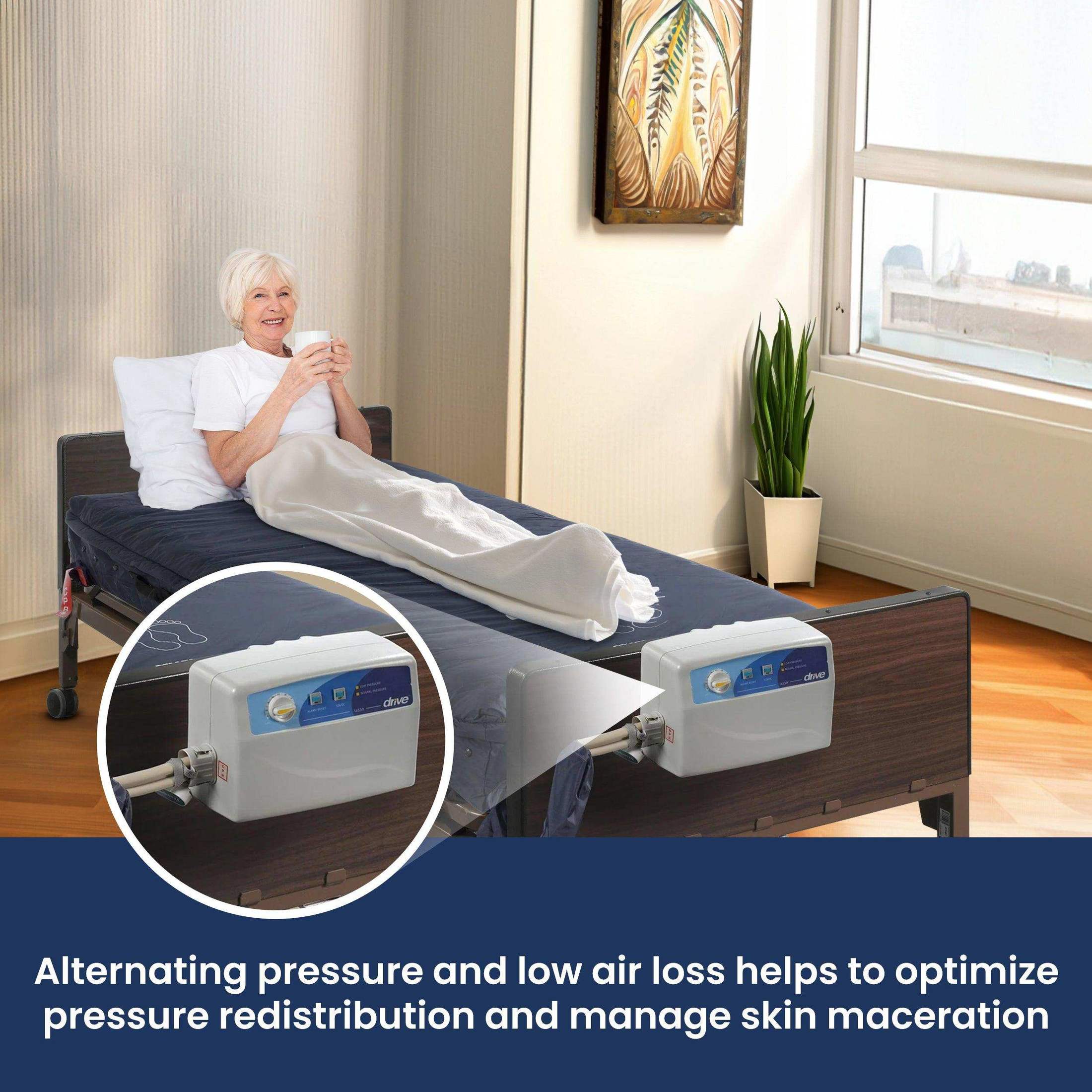 Drive Medical Med-Aire Assure 5" Air + 3" Foam Alternating Pressure Low Air Loss - Shop Home Med