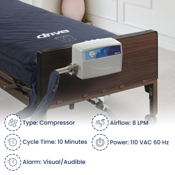 Drive Medical Med-Aire Assure 5" Air + 3" Foam Alternating Pressure Low Air Loss - Shop Home Med